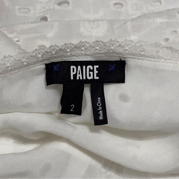 PAIGE SERYNE WHITE EYELET DRESS SIZE 2 - Picture 2 of 16